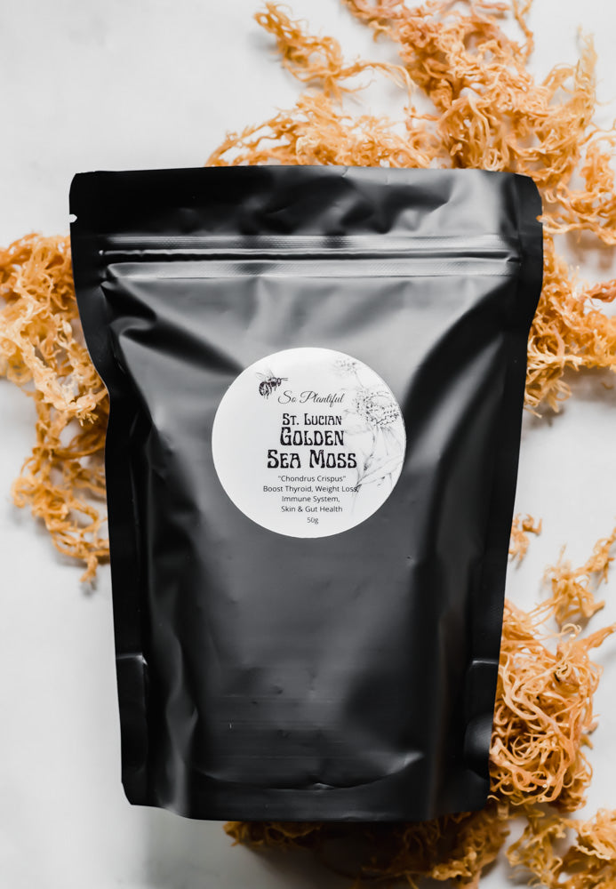 St. Lucian Golden Sea Moss - Boost Thyroid & Immune System, Weight Loss, Skin & Gut Health